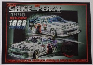 1990 Bathurst 1000 Champion Allan Grice Win Percy A3 Poster