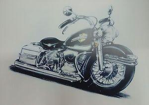 Cartoon Harley Davidson Automotive A3 Poster
