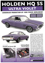 Load image into Gallery viewer, 1:18 Holden HQ SS Ultra Violet
